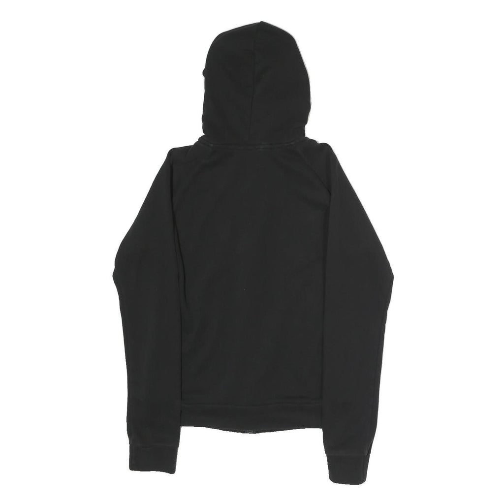 PUMA Womens Black Hoodie S Full Zip Cotton Blend Casual Sportswear