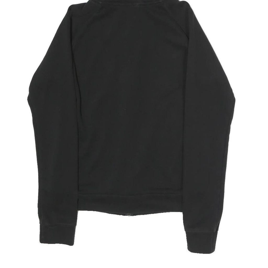 PUMA Womens Black Hoodie S Full Zip Cotton Blend Casual Sportswear