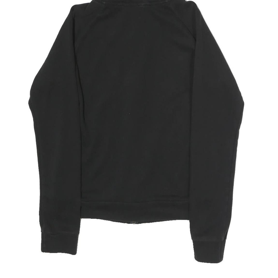 PUMA Womens Black Hoodie S Full Zip Cotton Blend Casual Sportswear