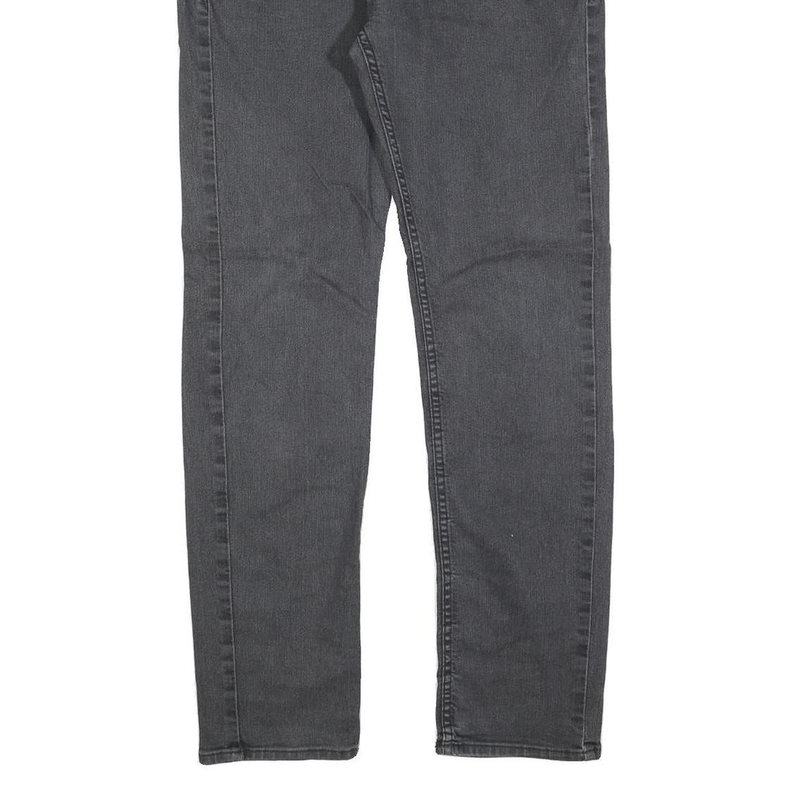 GUESS Mens Slim Grey Denim Jeans W33 L31 Stylish Cotton Blend Zip Closure