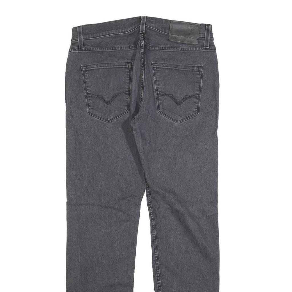 GUESS Mens Slim Grey Denim Jeans W33 L31 Stylish Cotton Blend Zip Closure