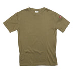 Mens Olive Plain Cotton Blend T-Shirt M Short Sleeve Crew Neck Basic Casual