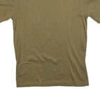Mens Olive Plain Cotton Blend T-Shirt M Short Sleeve Crew Neck Basic Casual