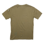 Mens Olive Plain Cotton Blend T-Shirt M Short Sleeve Crew Neck Basic Casual