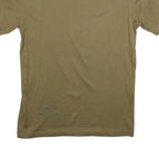 Mens Olive Plain Cotton Blend T-Shirt M Short Sleeve Crew Neck Basic Casual
