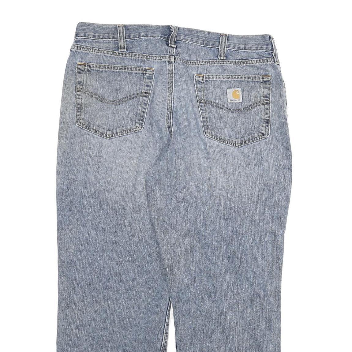 CARHARTT Mens Jeans Blue Relaxed Straight Denim Medium W36 L27 Workwear Zip