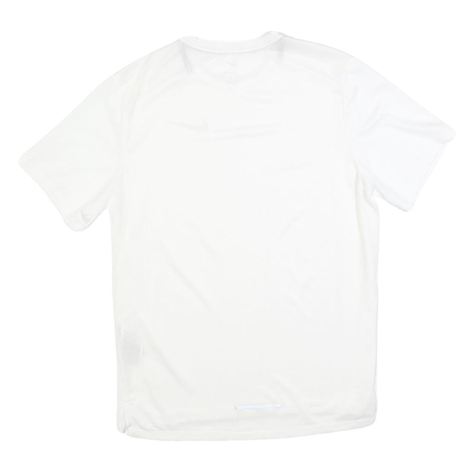 NIKE Mens White Running T-Shirt M Short Sleeve Crew Neck Performance