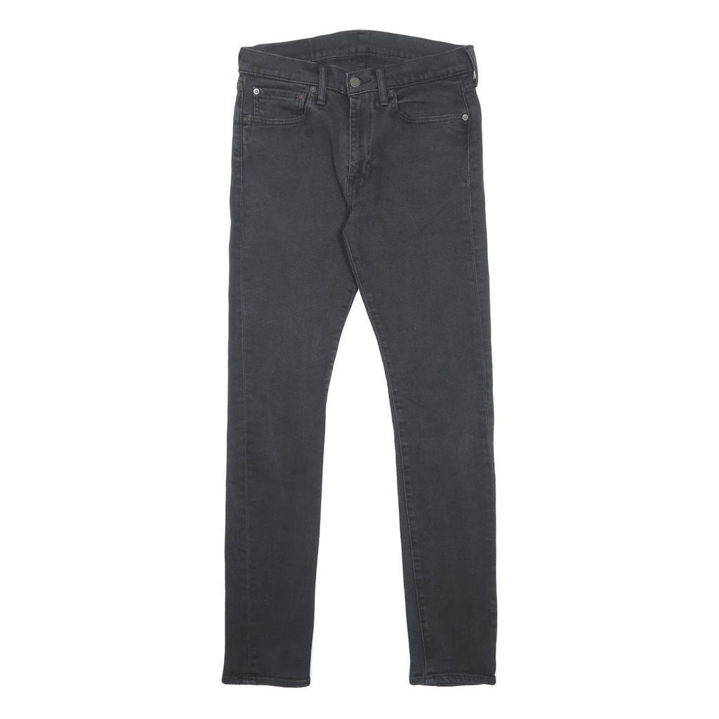 LEVI'S 519 Slim Mens Jeans Black Denim W29 L32 Cotton Blend Zip