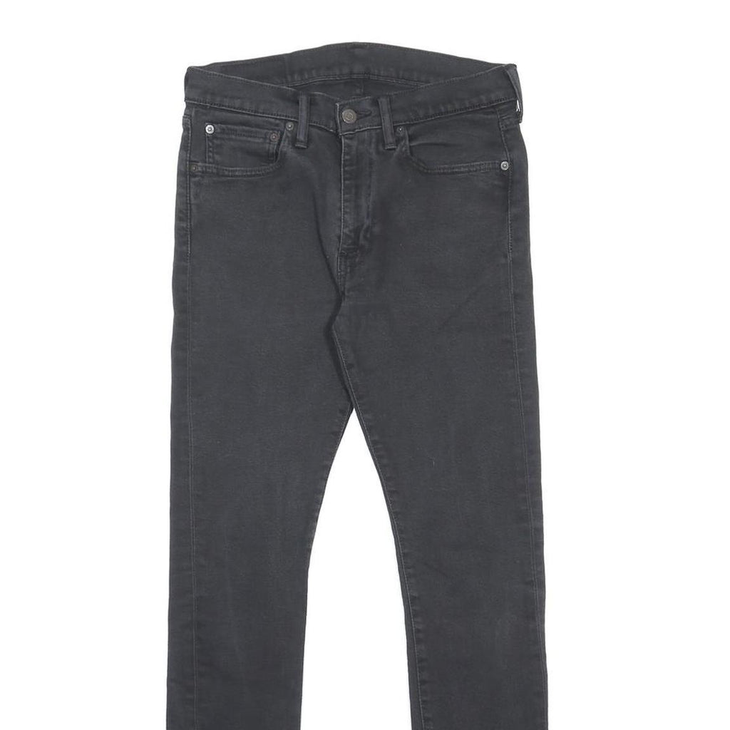 LEVI'S 519 Slim Mens Jeans Black Denim W29 L32 Cotton Blend Zip