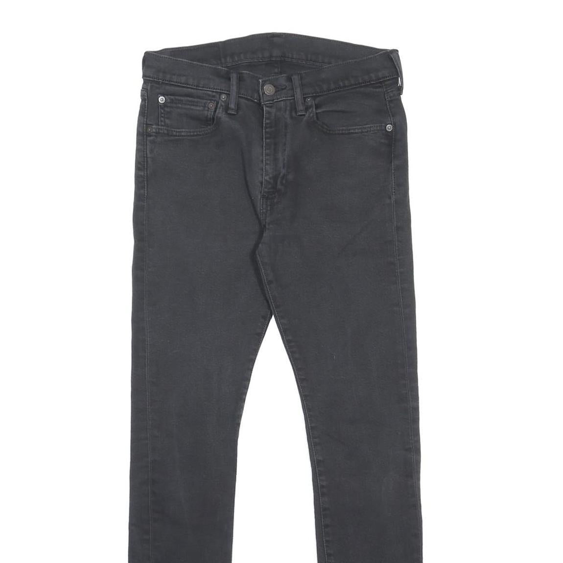 LEVI'S 519 Slim Mens Jeans Black Denim W29 L32 Cotton Blend Zip