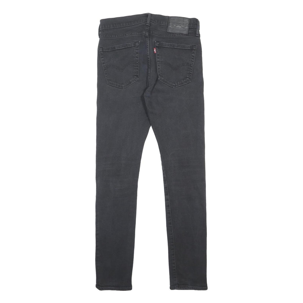 LEVI'S 519 Slim Mens Jeans Black Denim W29 L32 Cotton Blend Zip
