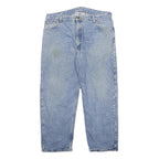 CARHARTT Blanket Lined Mens Jeans Blue Regular Denim Light W38 L28 Classic Zip