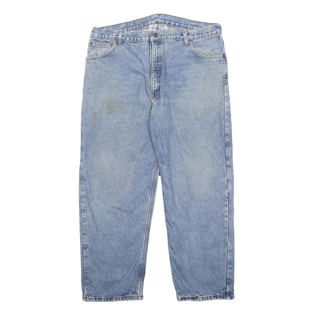 CARHARTT Blanket Lined Mens Jeans Blue Regular Denim Light W38 L28 Classic Zip