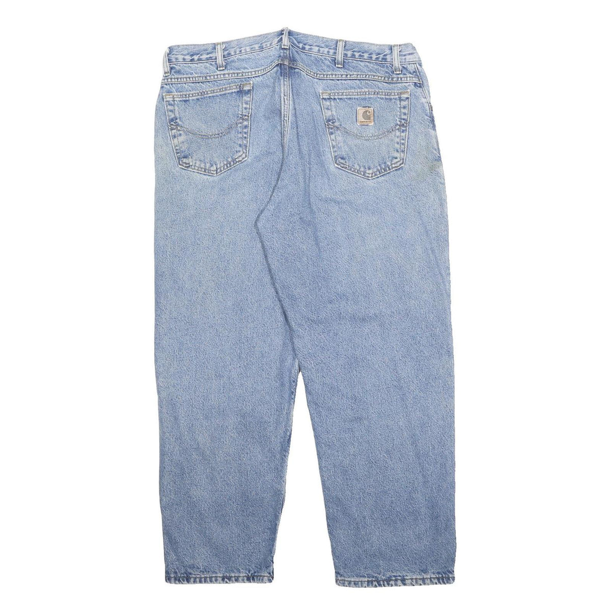 CARHARTT Blanket Lined Mens Jeans Blue Regular Denim Light W38 L28 Classic Zip