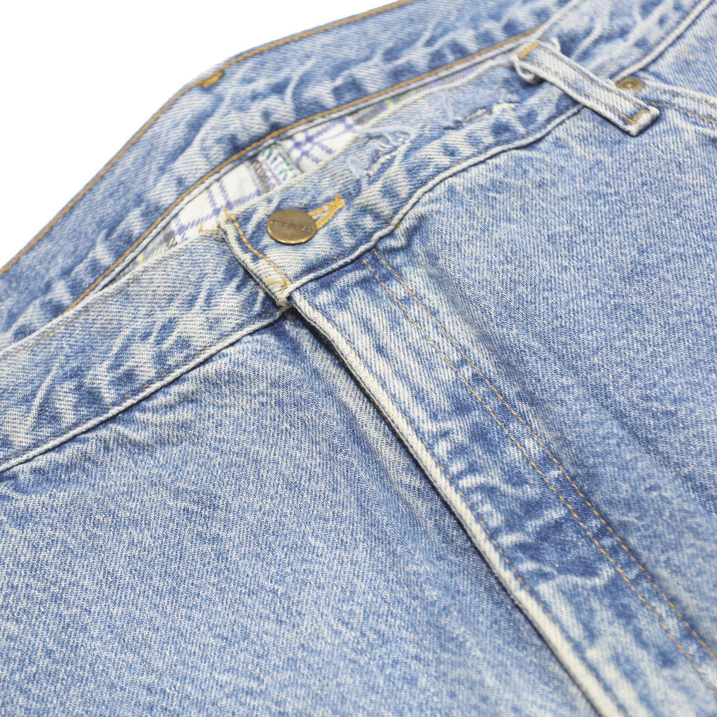 CARHARTT Blanket Lined Mens Jeans Blue Regular Denim Light W38 L28 Classic Zip