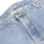 CARHARTT Blanket Lined Mens Jeans Blue Regular Denim Light W38 L28 Classic Zip