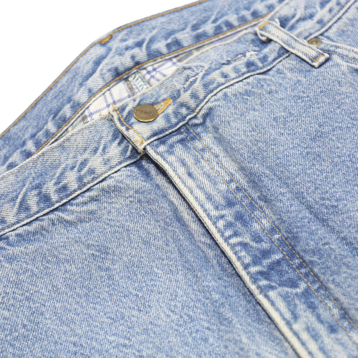 CARHARTT Blanket Lined Mens Jeans Blue Regular Denim Light W38 L28 Classic Zip