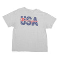 CHAMPION Mens Grey USA Graphic T-Shirt XL Short Sleeve Crew Neck Cotton Blend