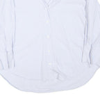 ZARA Womens Blue & White Striped Shirt S Cotton Blend Casual Long Sleeve