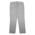 TOMMY HILFIGER Womens Cotton Blend Regular Grey Trousers W33 L31 Comfortable Zip