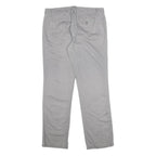 TOMMY HILFIGER Womens Cotton Blend Regular Grey Trousers W33 L31 Comfortable Zip