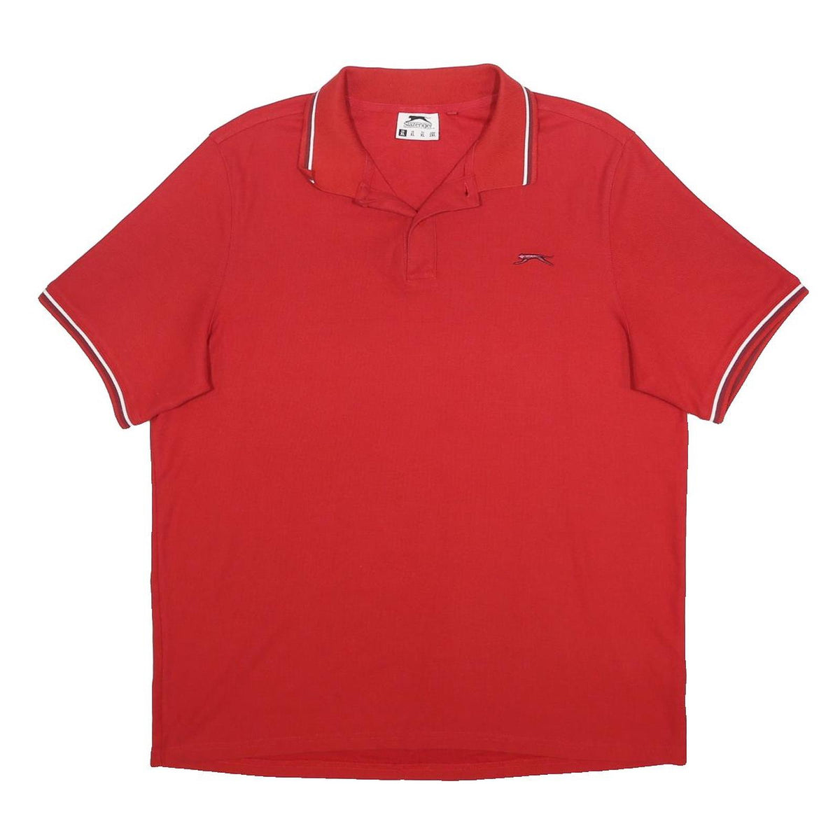 SLAZENGER Mens Red Polo Shirt XL Short Sleeve Plain Sport Casual