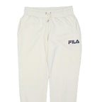 FILA Mens Joggers White S W28 L28 Cotton Blend Regular Tapered Comfort Style