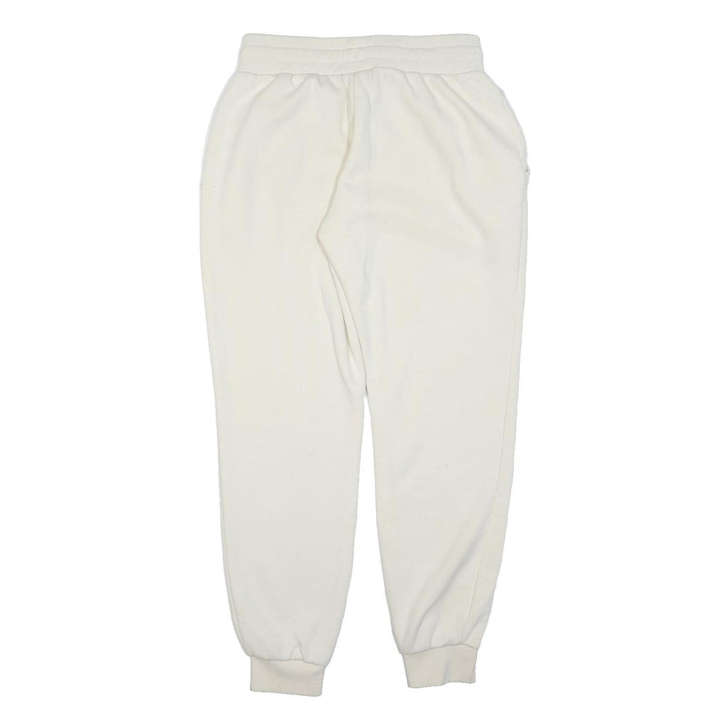 FILA Mens Joggers White S W28 L28 Cotton Blend Regular Tapered Comfort Style