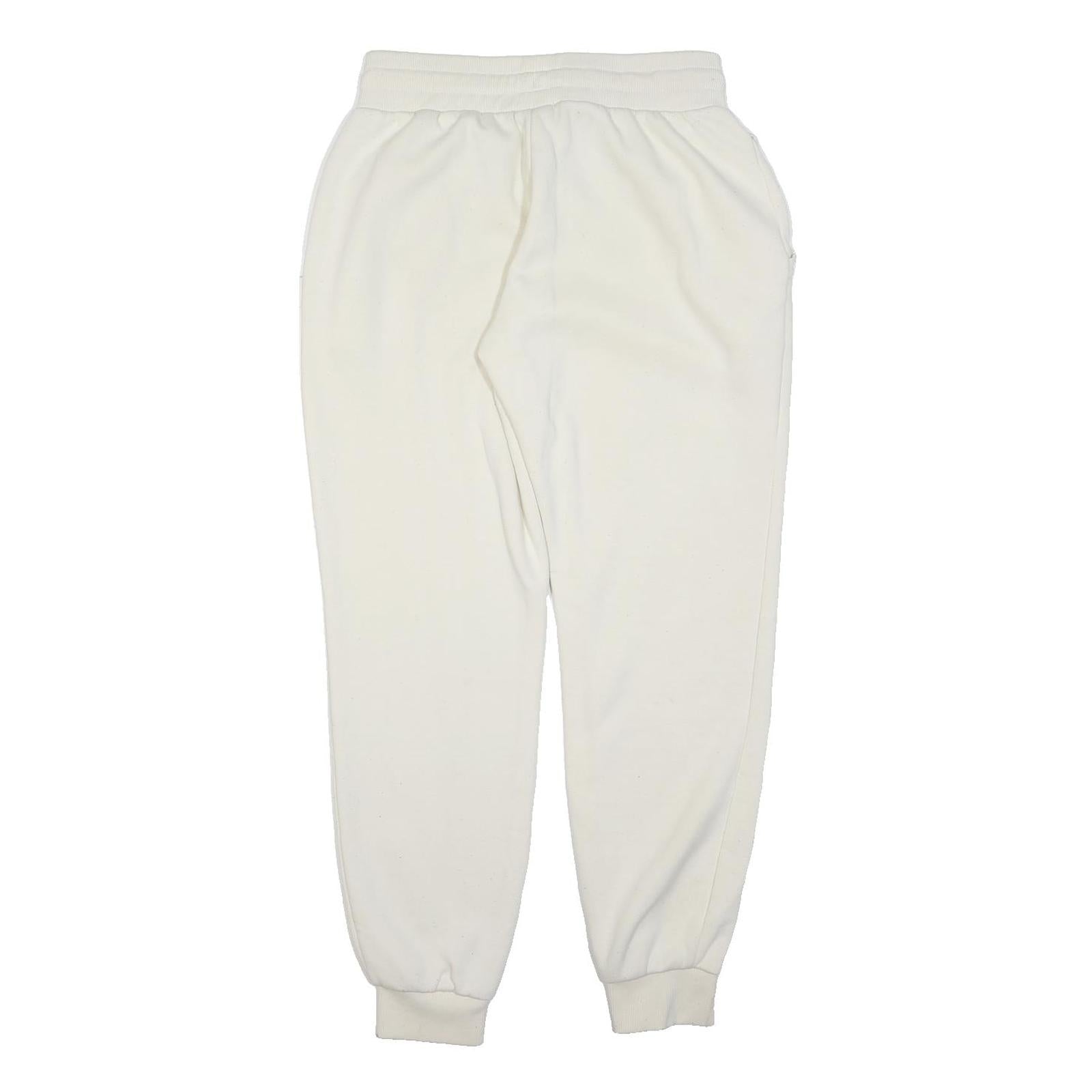 FILA Mens Joggers White S W28 L28 Cotton Blend Regular Tapered Comfort Style