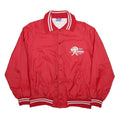 CHAMPION Mens Red Jacket XL Synthetic Plain Button Closure Classic Fit