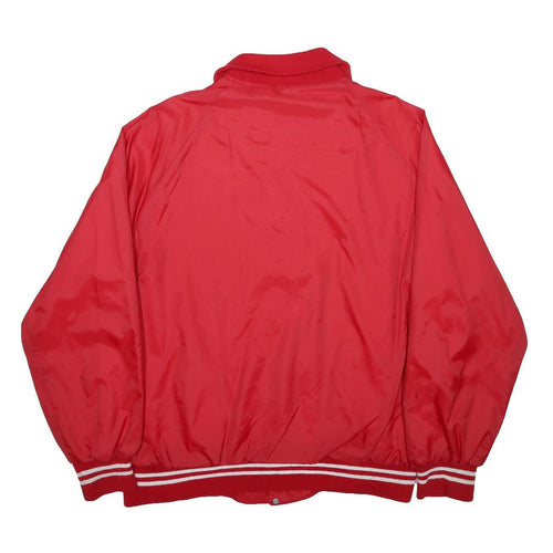 CHAMPION Mens Red Jacket XL Synthetic Plain Button Closure Classic Fit