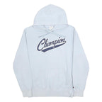 CHAMPION Womens Blue Hoodie M Cotton Blend Pullover Casual Sporty
