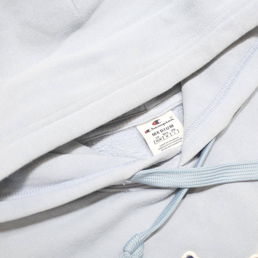 CHAMPION Womens Blue Hoodie M Cotton Blend Pullover Casual Sporty