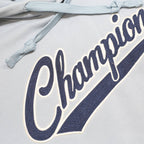 CHAMPION Womens Blue Hoodie M Cotton Blend Pullover Casual Sporty