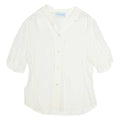 GABRIELLE Womens Blouse Cream V-Neck M