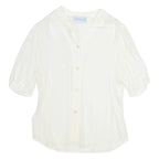 GABRIELLE Womens Blouse Cream V-Neck M