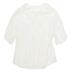 GABRIELLE Womens Blouse Cream V-Neck M