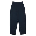 LANVIN Womens Viscose Navy Regular Fit Straight Leg Trousers W27 L28