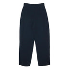 LANVIN Womens Viscose Navy Regular Fit Straight Leg Trousers W27 L28