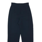 LANVIN Womens Viscose Navy Regular Fit Straight Leg Trousers W27 L28