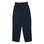 LANVIN Womens Viscose Navy Regular Fit Straight Leg Trousers W27 L28