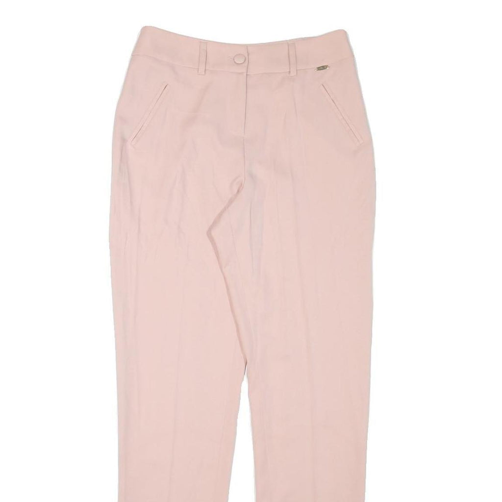 SARAH CHOLE Womens Polyester Blend Pink Regular Straight Trousers W30 L30 Formal
