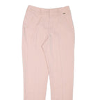 SARAH CHOLE Womens Polyester Blend Pink Regular Straight Trousers W30 L30 Formal