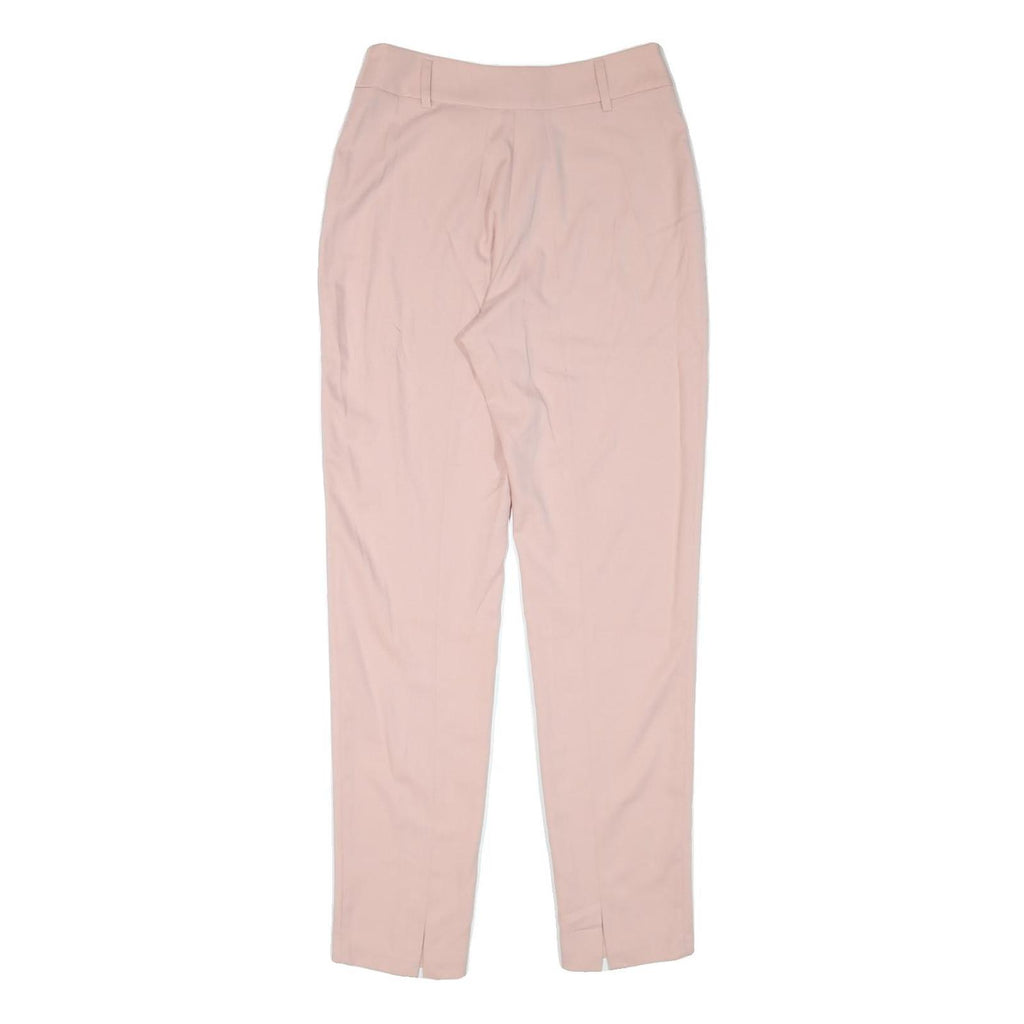 SARAH CHOLE Womens Polyester Blend Pink Regular Straight Trousers W30 L30 Formal