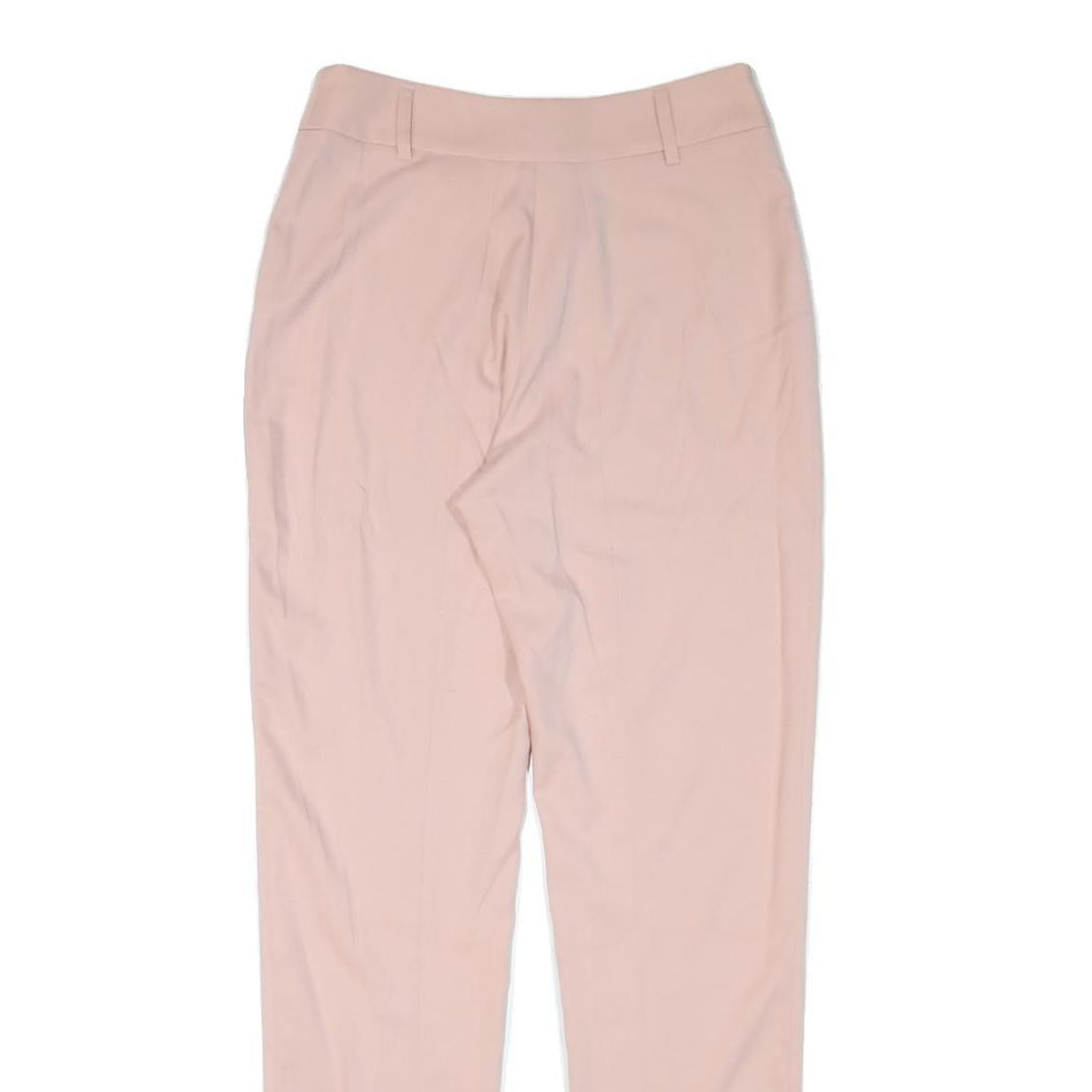 SARAH CHOLE Womens Polyester Blend Pink Regular Straight Trousers W30 L30 Formal