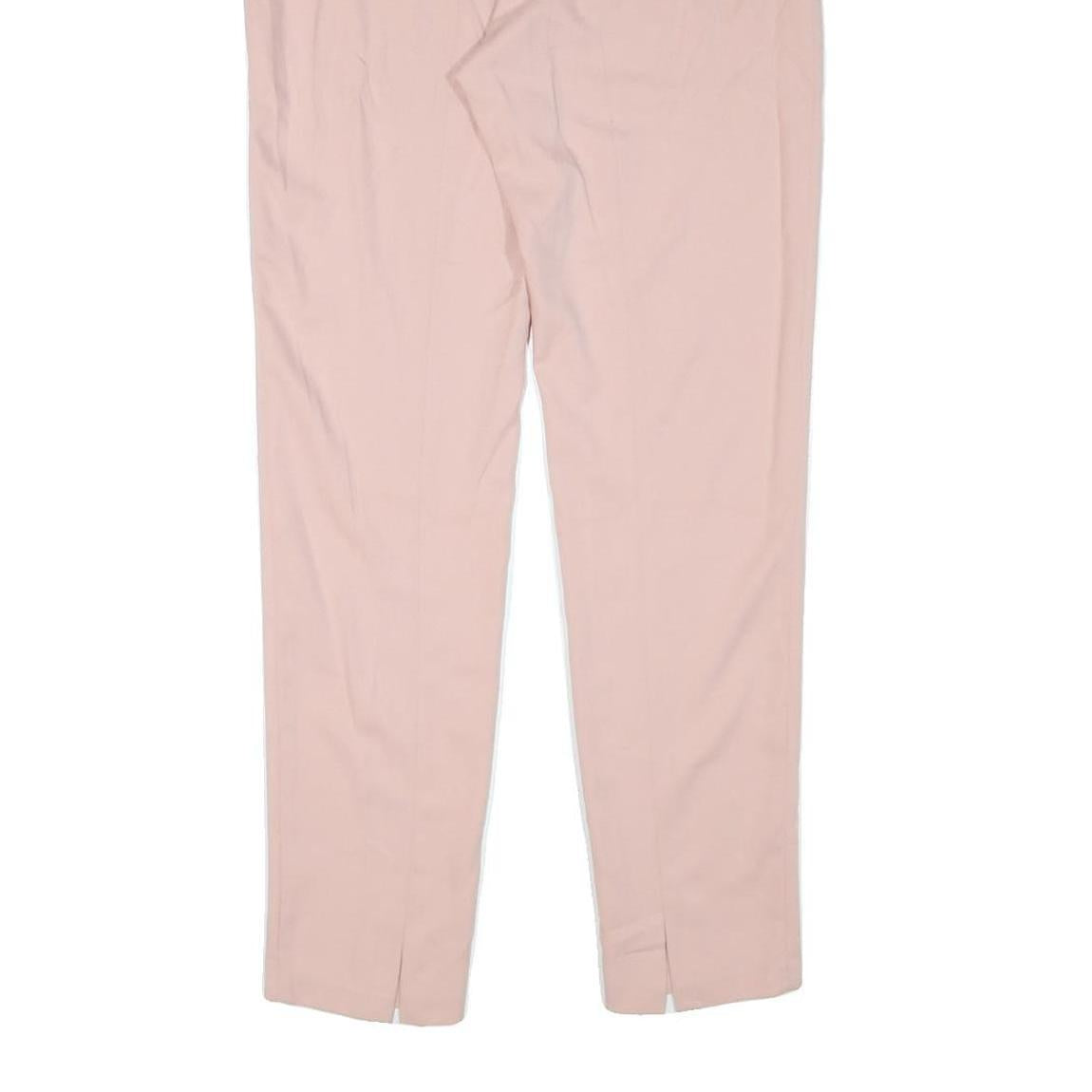 SARAH CHOLE Womens Polyester Blend Pink Regular Straight Trousers W30 L30 Formal