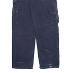 CARHARTT Mens Relaxed Blue Cargo Workwear Cotton Blend Trousers W32 L28