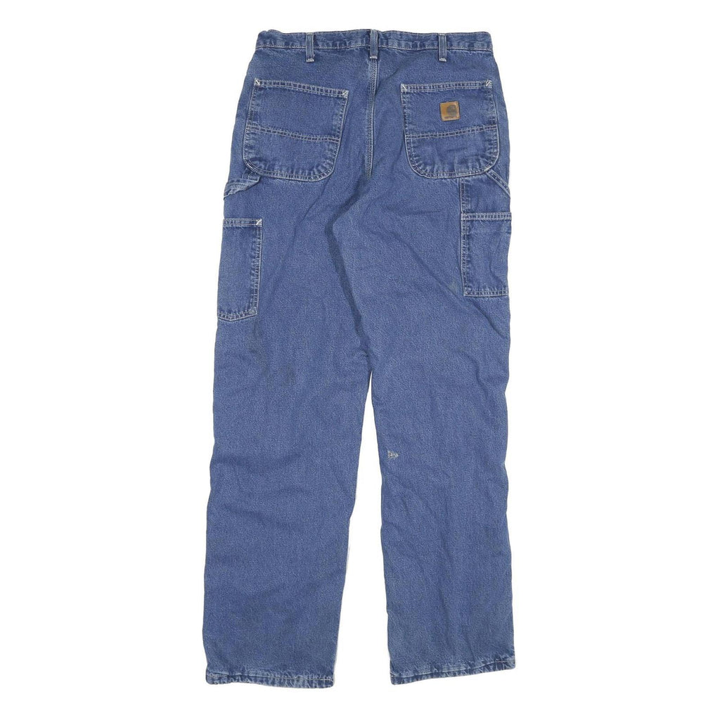 CARHARTT Mens Jeans Blue Regular Straight Denim Medium W34 L34 Workwear