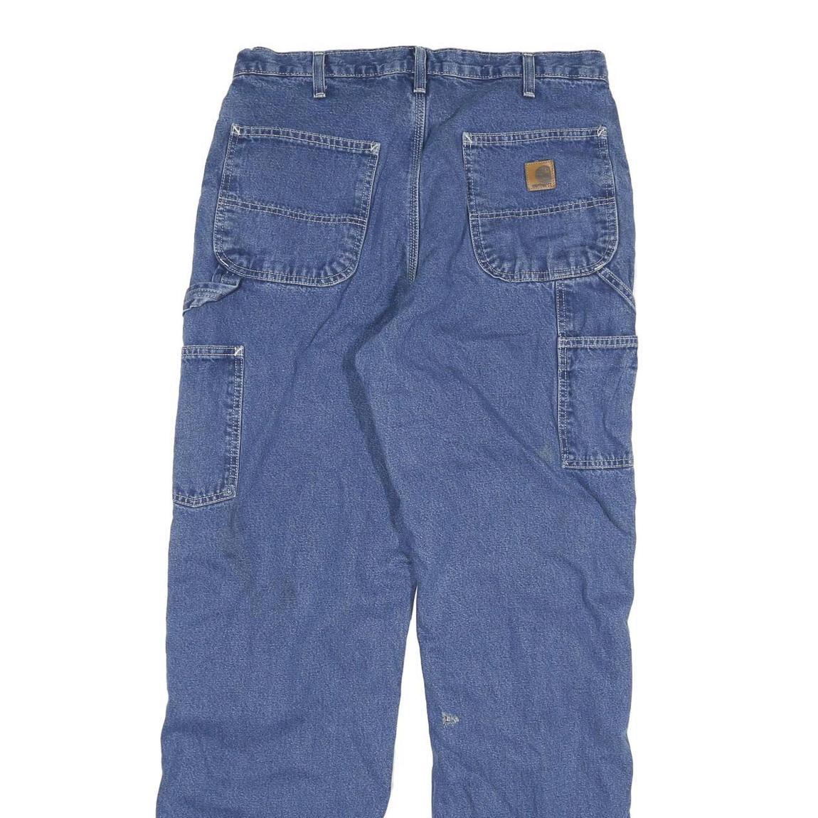 CARHARTT Mens Jeans Blue Regular Straight Denim Medium W34 L34 Workwear