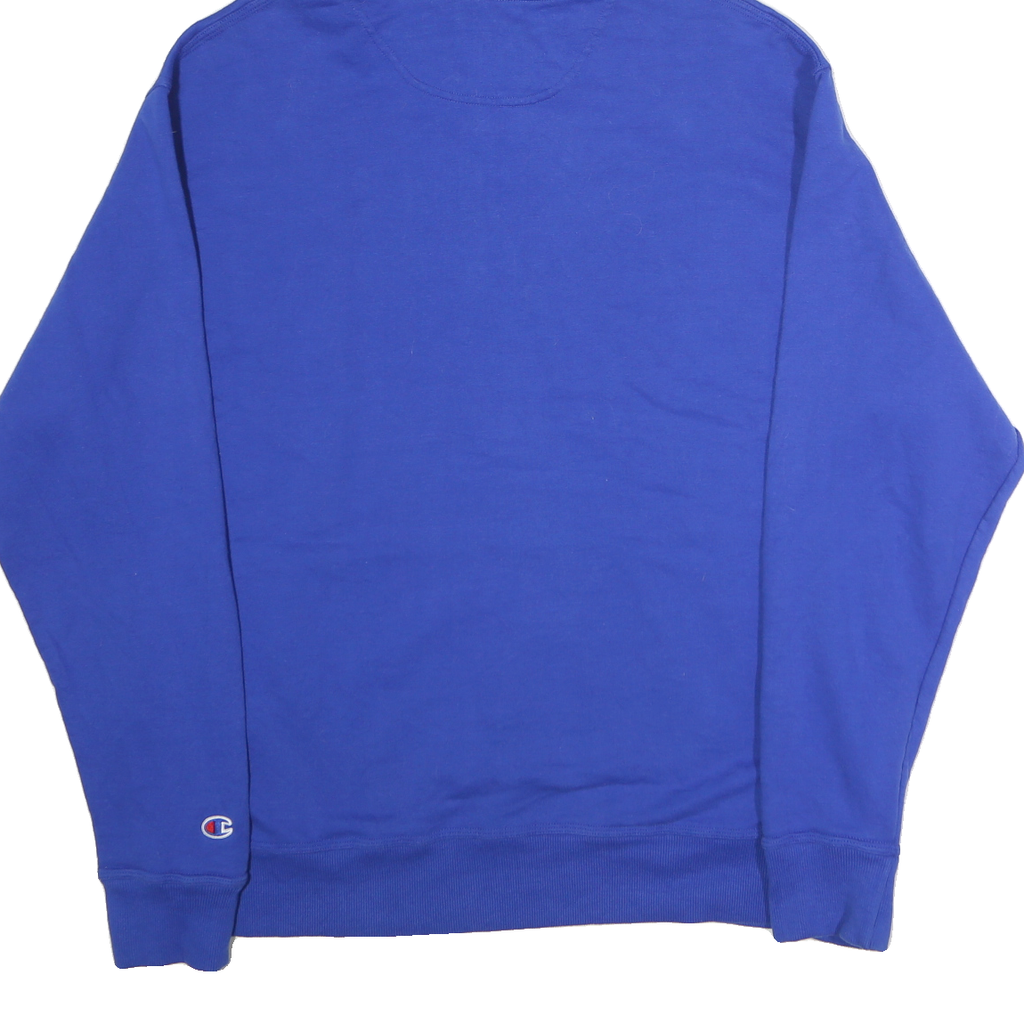 CHAMPION Mens Blue Pullover Hoodie XL Half Zip Sports Casual Sweatshirt